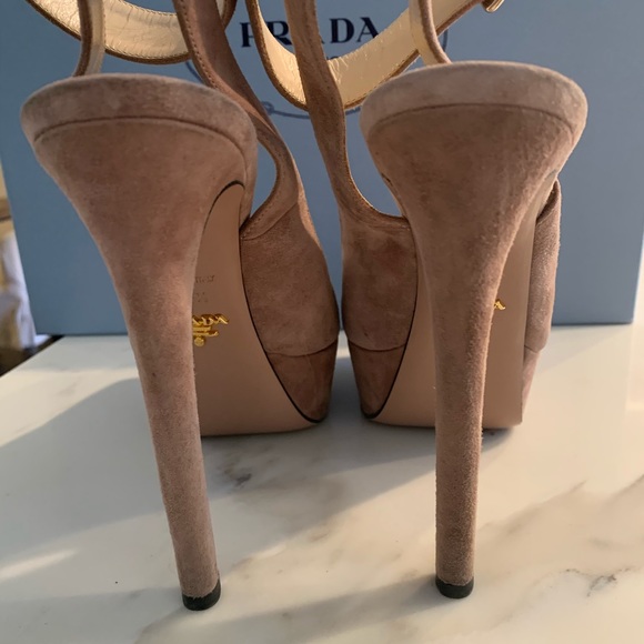 Prada Suede Dark Rose Shoes - Picture 3 of 8